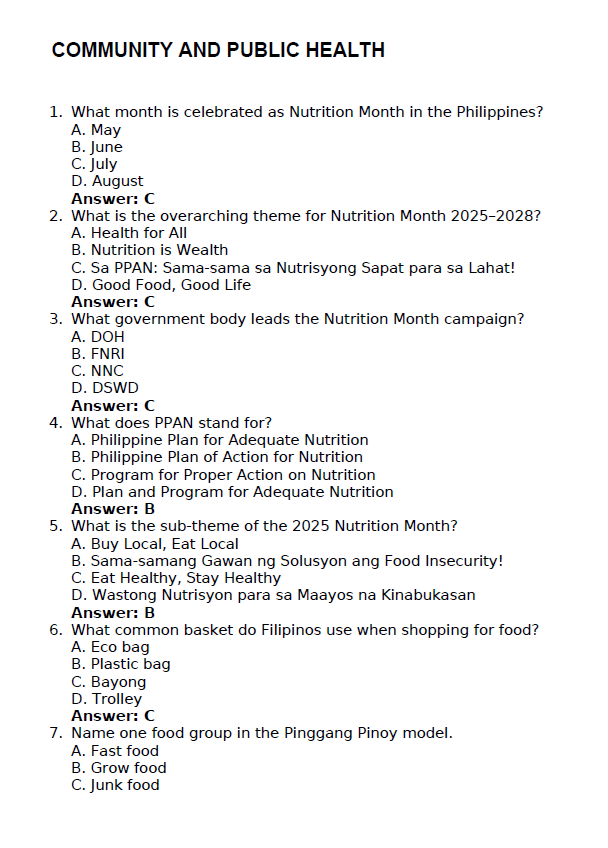 Nutritionists-Dietitians Licensure Exam Reviewer