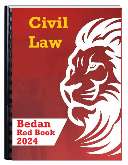SAN BEDA RED BOOK 2024 CIVIL LAW REVIEWER (San Beda Red Book Bar Exam Reviewer)