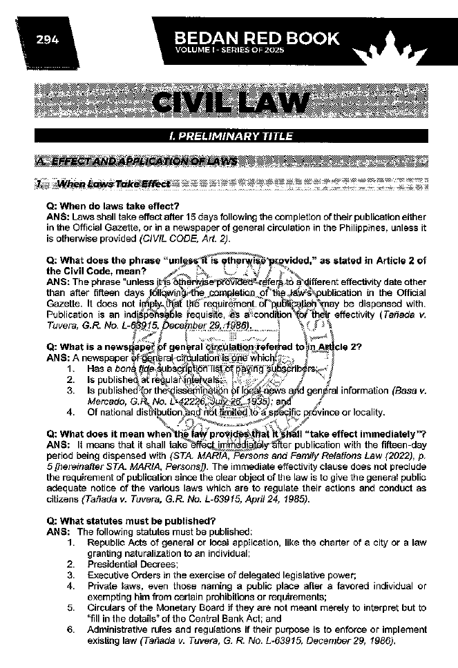 Bedan Red Book 2025 Complete Bar Exam Reviewer