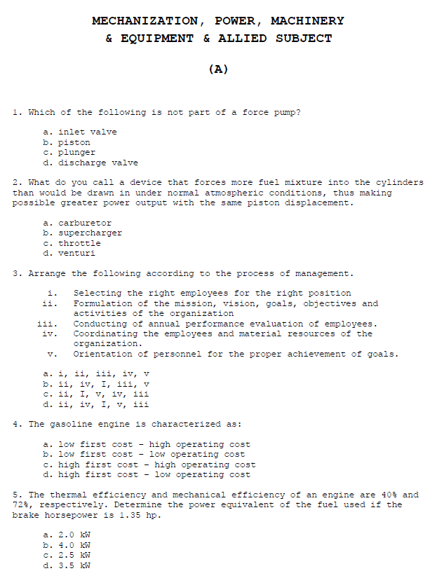 The Agricultural and Biosystems Engineering Licensure Exam Reviewer