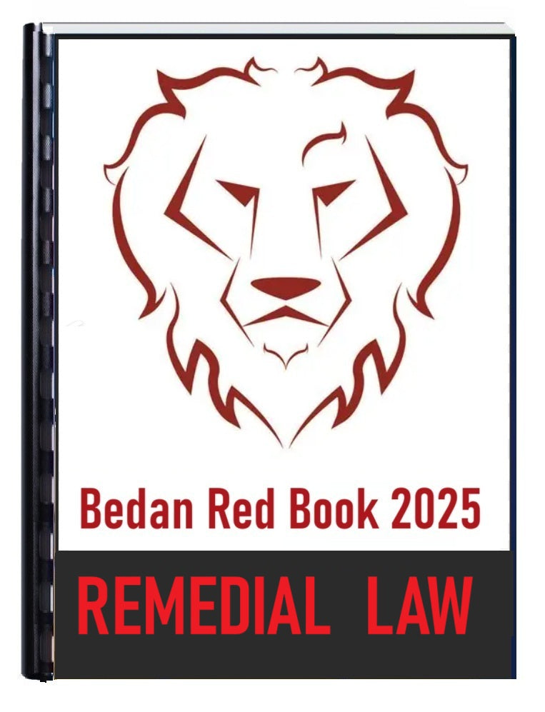 Bedan Redbook 2025 Remedial Law