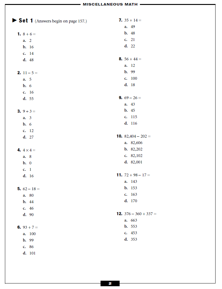 Math Problems with Answers and Solution - Fractions, Decimals, Percentages, Algebra & Geometry