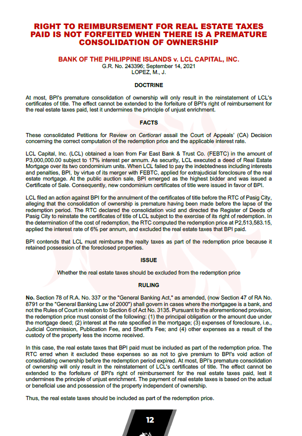 San Beda Case Digest 2024-25  Bar Exam Reviewer