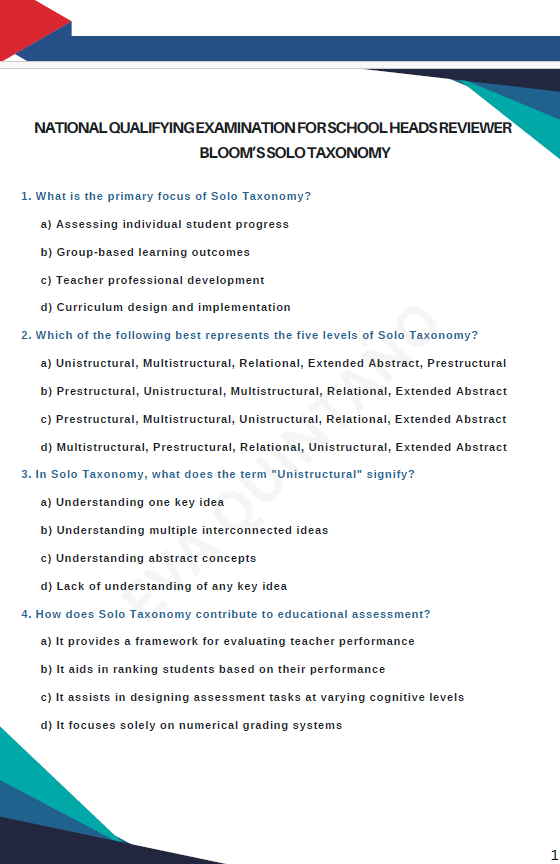 NASH 2025 Principal's Exam Reviewer