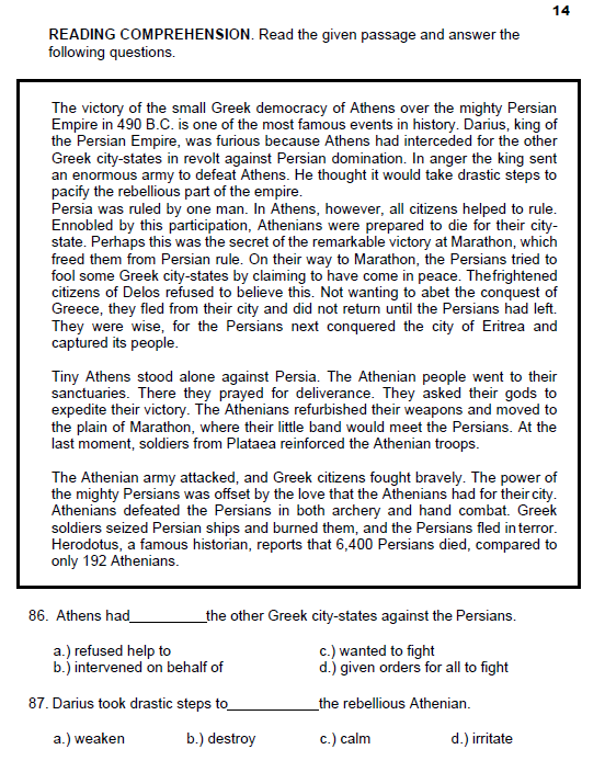 PMMA-MAAP Cadet Entrance Exam Reviewer 2026