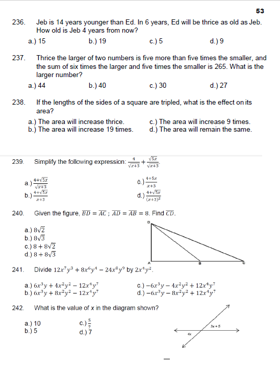 PMMA Entrance Exam Reviewer