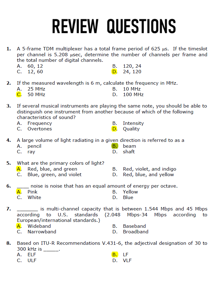 COMPLETE ELECTRONICS ENGINEERING LICENSURE EXAM REVIEWER (ECE)