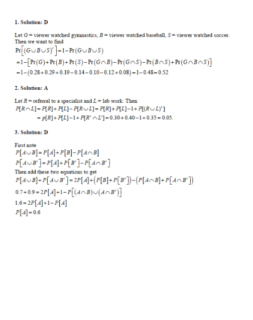 Insurance Actuarial Examination Reviewer