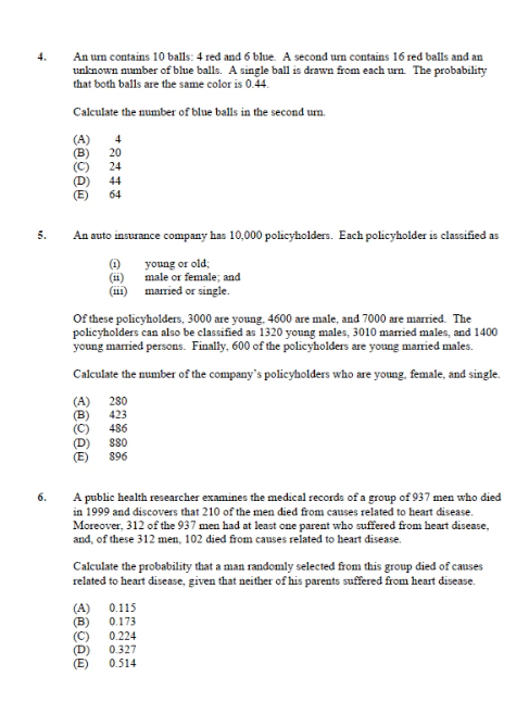 Insurance Actuarial Examination Reviewer