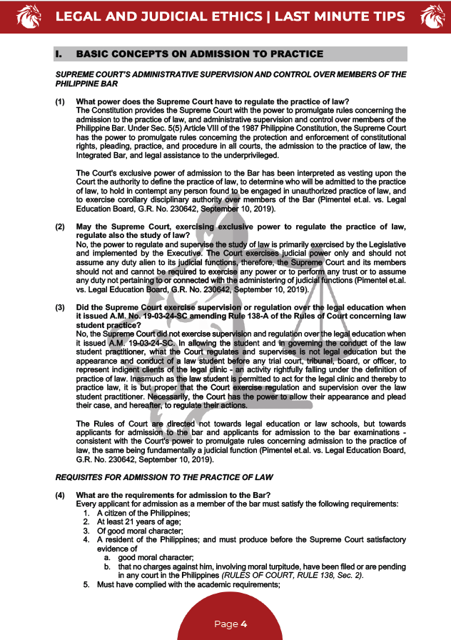 San Beda Bar Exam Last Minute Tips 2024-2025