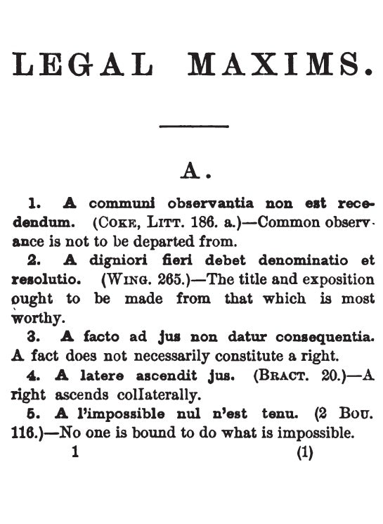 Manual of Legal Maxim for Lawyers