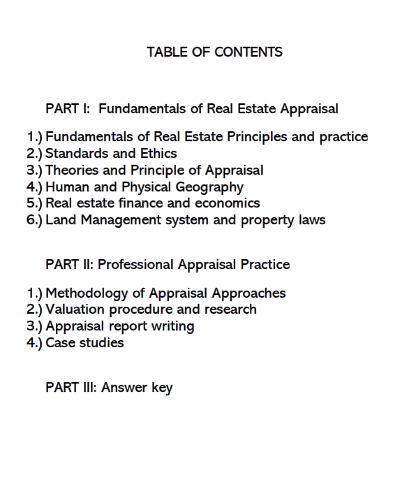 Real Estate Appraiser Licensure Exam Reviewer