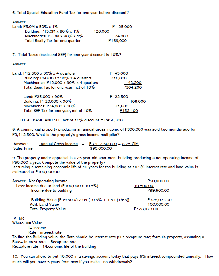 Real Estate Appraiser Licensure Exam Reviewer