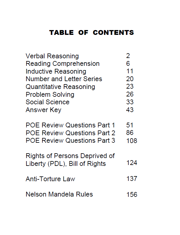Penology Officer Exam POE Reviewer 2026