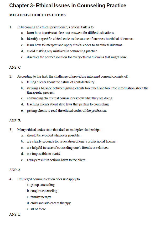 Guidance and Counseling Question Bank Reviewer