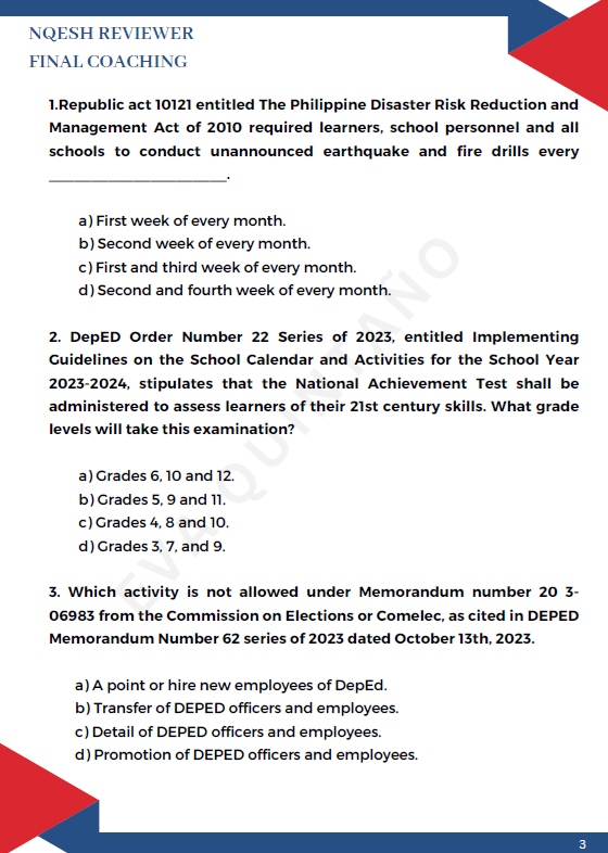 NASH 2025 Principal's Exam Reviewer