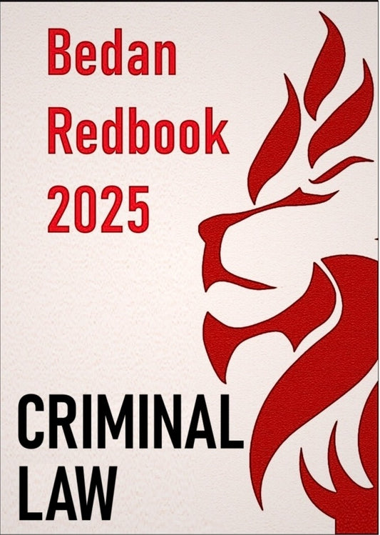 Bedan Redbook 2025 Criminal Law